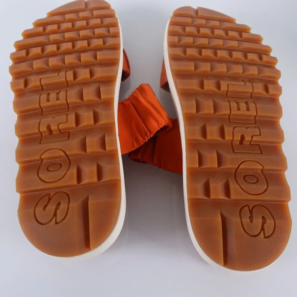 Sorel Women's Roaming Two Strap Slide Sandals Size 9.5 Desert Sun Chalk New